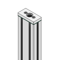 32-459012N-1SS MODULAR SOLUTIONS PNEUMATIC PLATE 45MM X 90MM WITH GASKET 1/2 NPT THREADED CENTER THRU HOLE